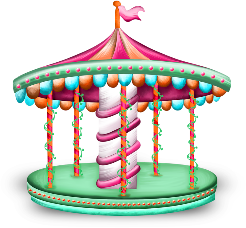 Colorful Fantasy Carousel PNG image