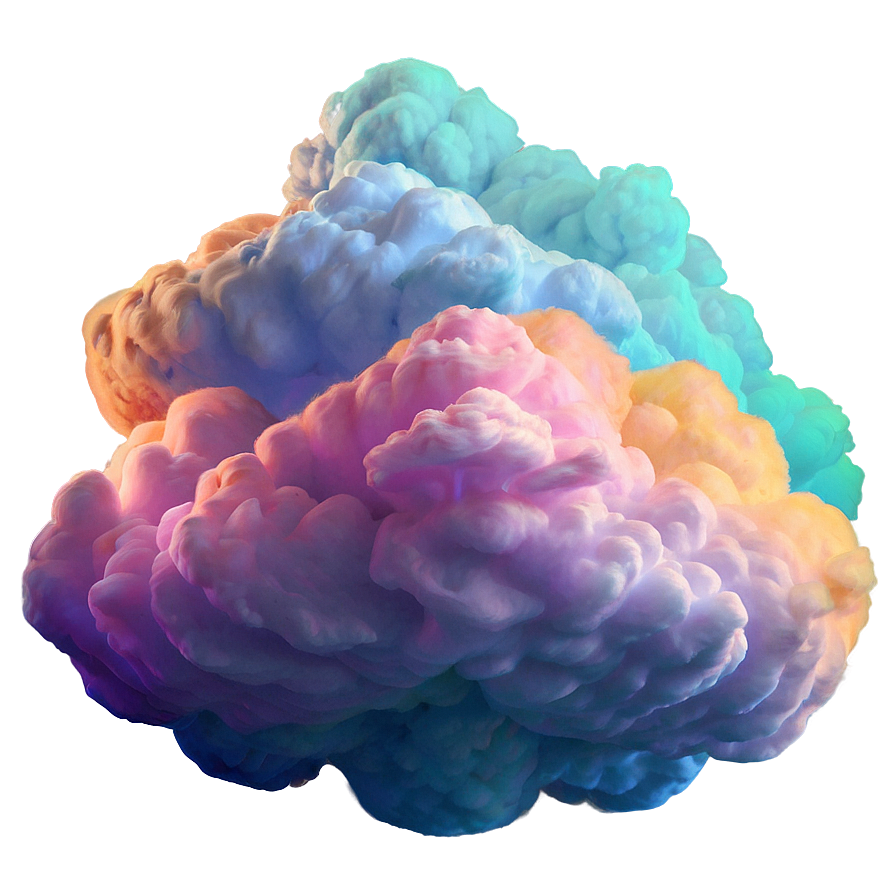 Colorful Fart Cloud Drawing Png 06212024 PNG image