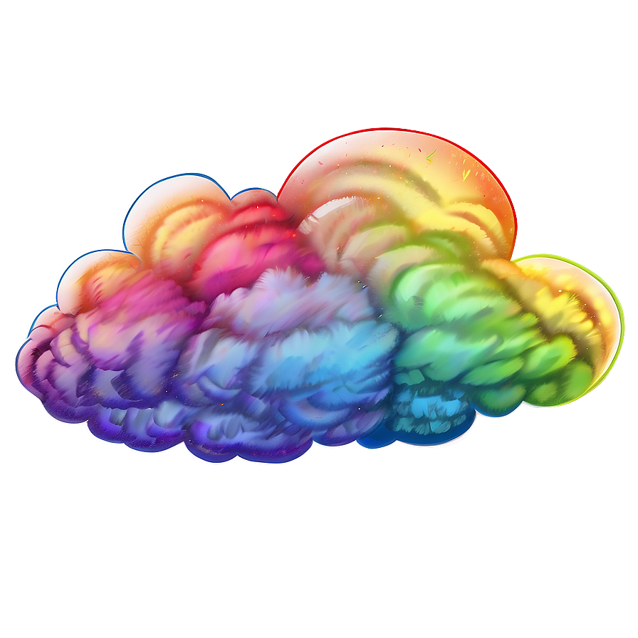 Colorful Fart Cloud Drawing Png 91 PNG image