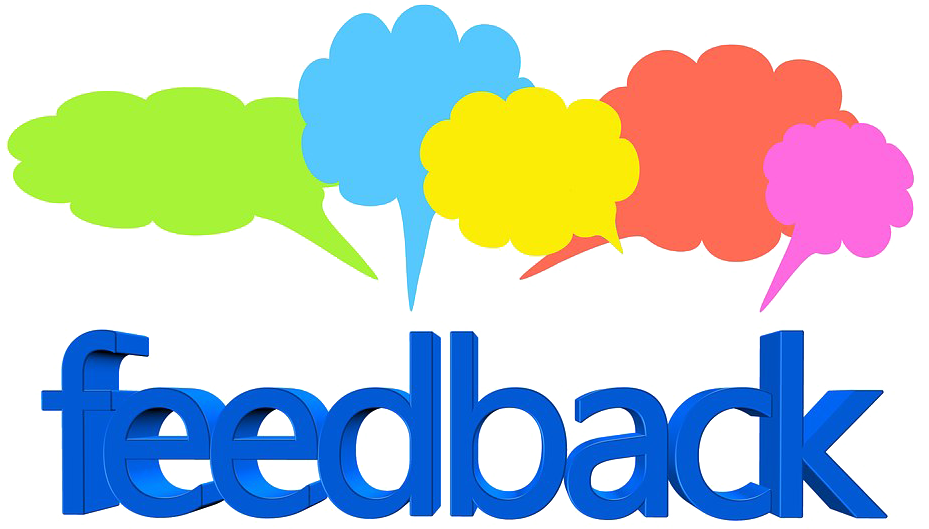 Colorful Feedback Speech Bubbles PNG image