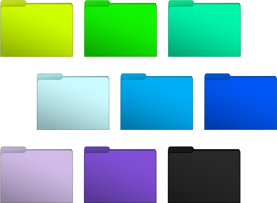 Colorful File Folders Array PNG image