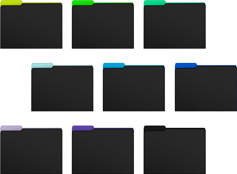 Colorful File Folders Array PNG image