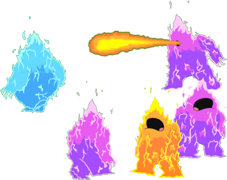 Colorful_ Fire_ Elementals_ Attack PNG image