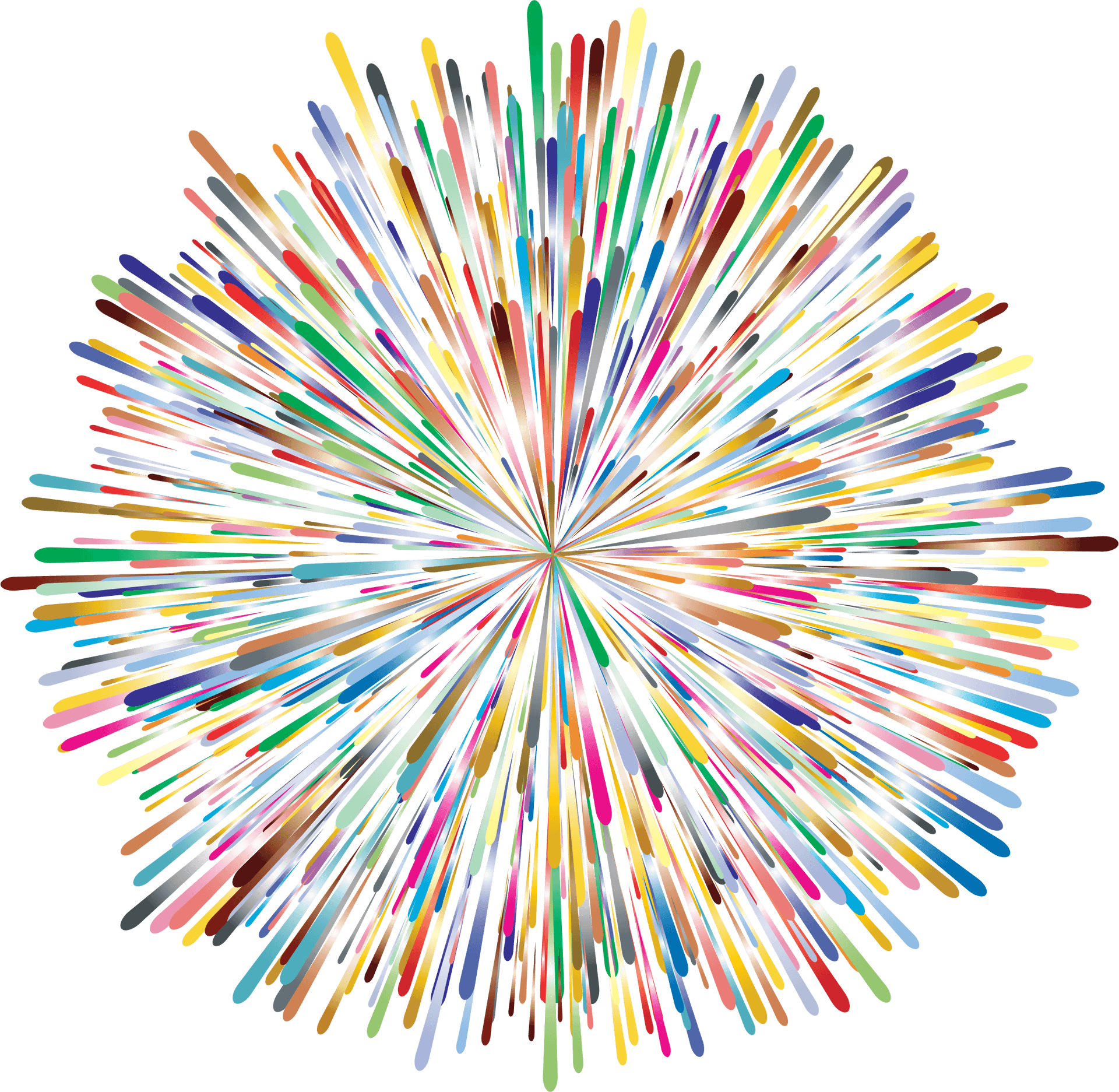 Colorful Firework Explosion Graphic PNG image