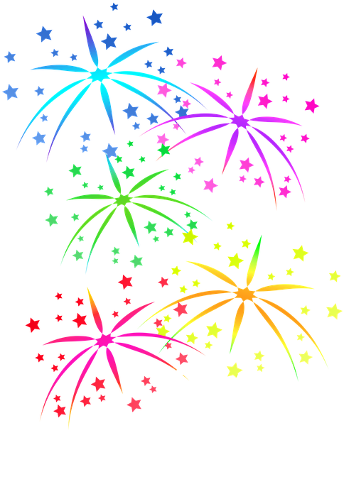 Colorful Fireworks Celebration PNG image