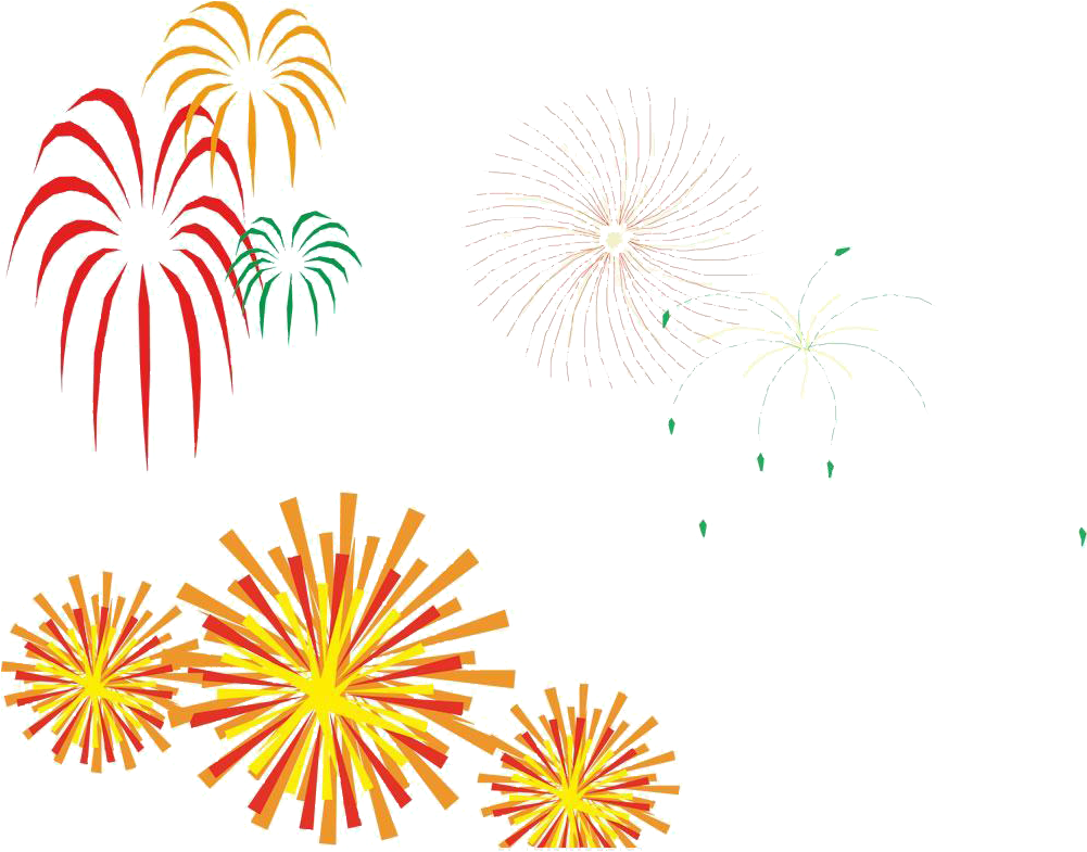 Colorful Fireworks Display PNG image