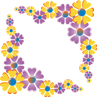 Colorful Floral Alphabet Letter R PNG image
