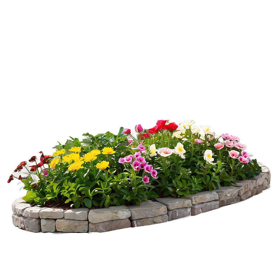 Colorful Flower Bed Png 46 PNG image