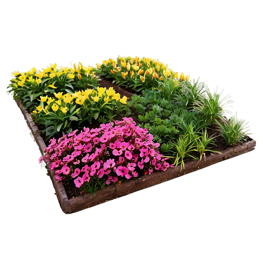 Colorful Flower Bed Png 79 PNG image