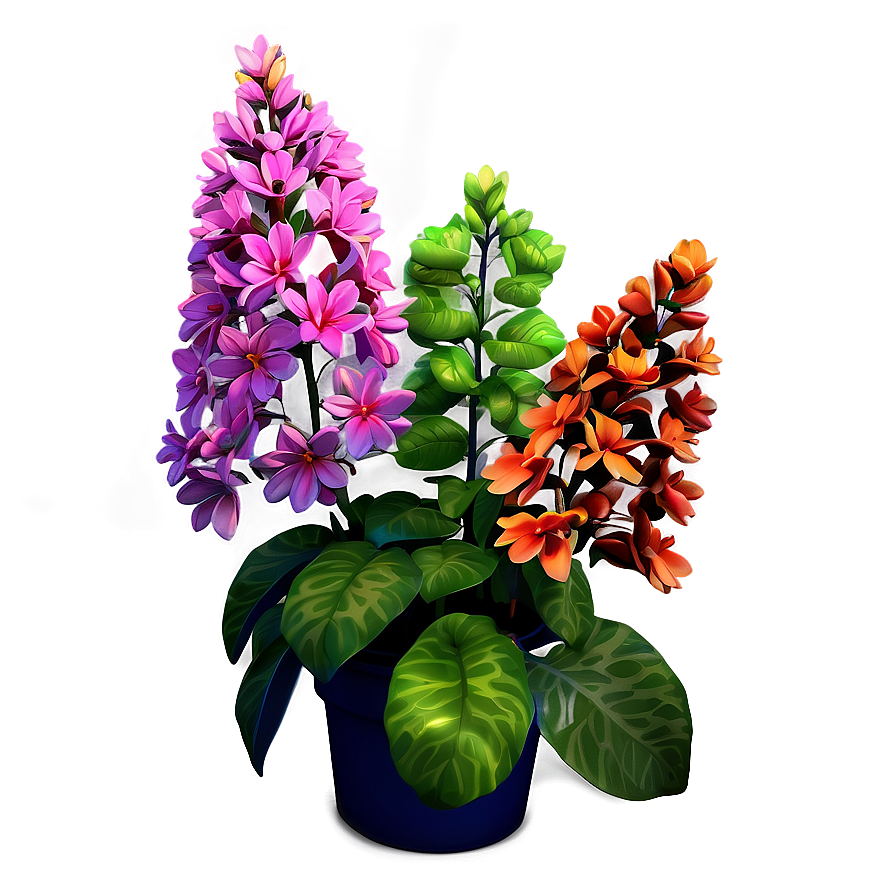 Colorful Flower Bush Png Myf52 PNG image