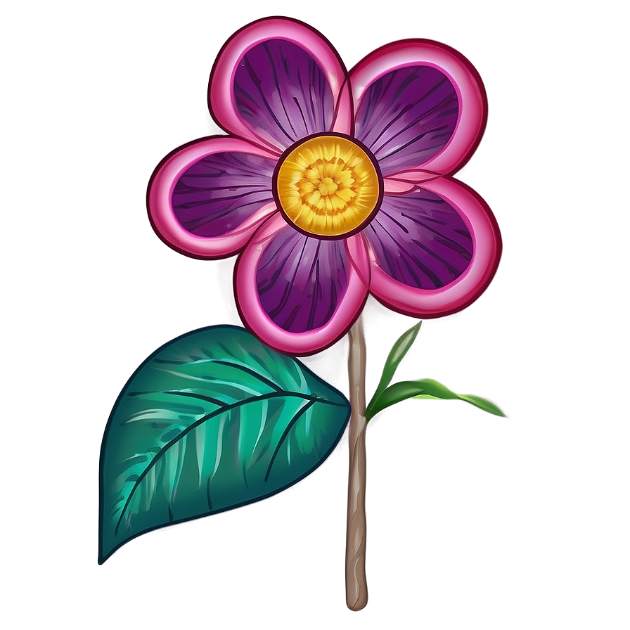 Colorful Flower Drawing Png 06272024 PNG image