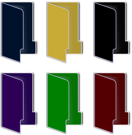 Colorful Folder Icons Set PNG image