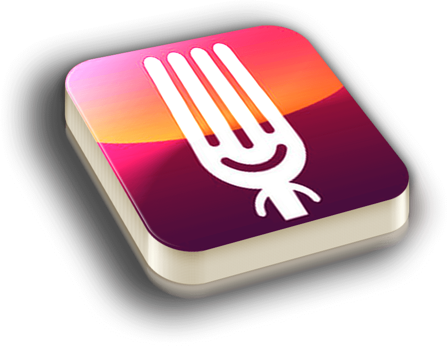 Colorful Food App Icon PNG image