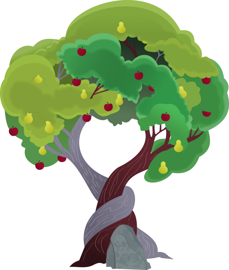 Colorful Fruit Tree Illustration PNG image