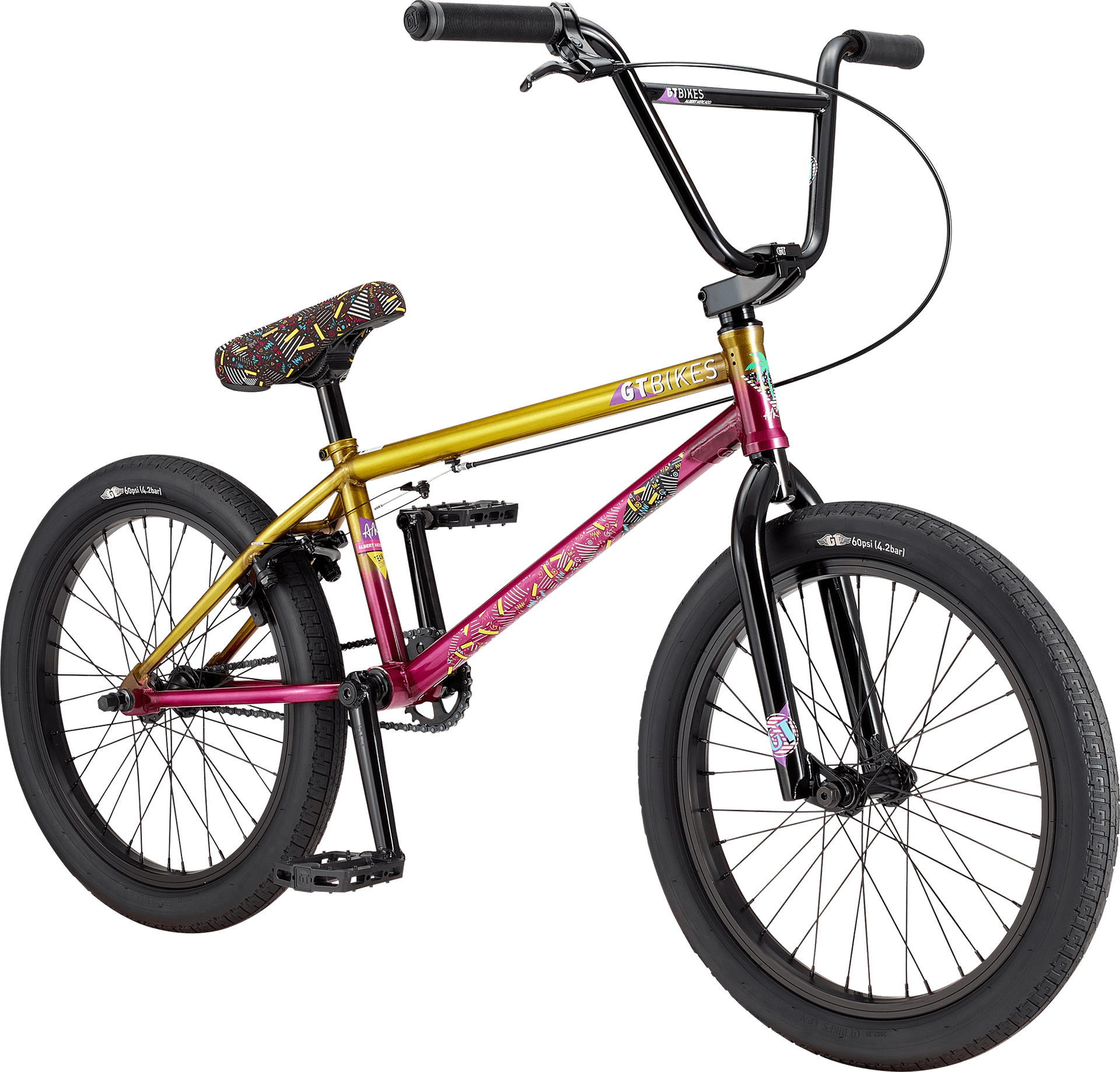 Colorful G T B M X Bike Isolated PNG image