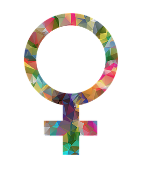 Colorful Geometric Female Symbol PNG image