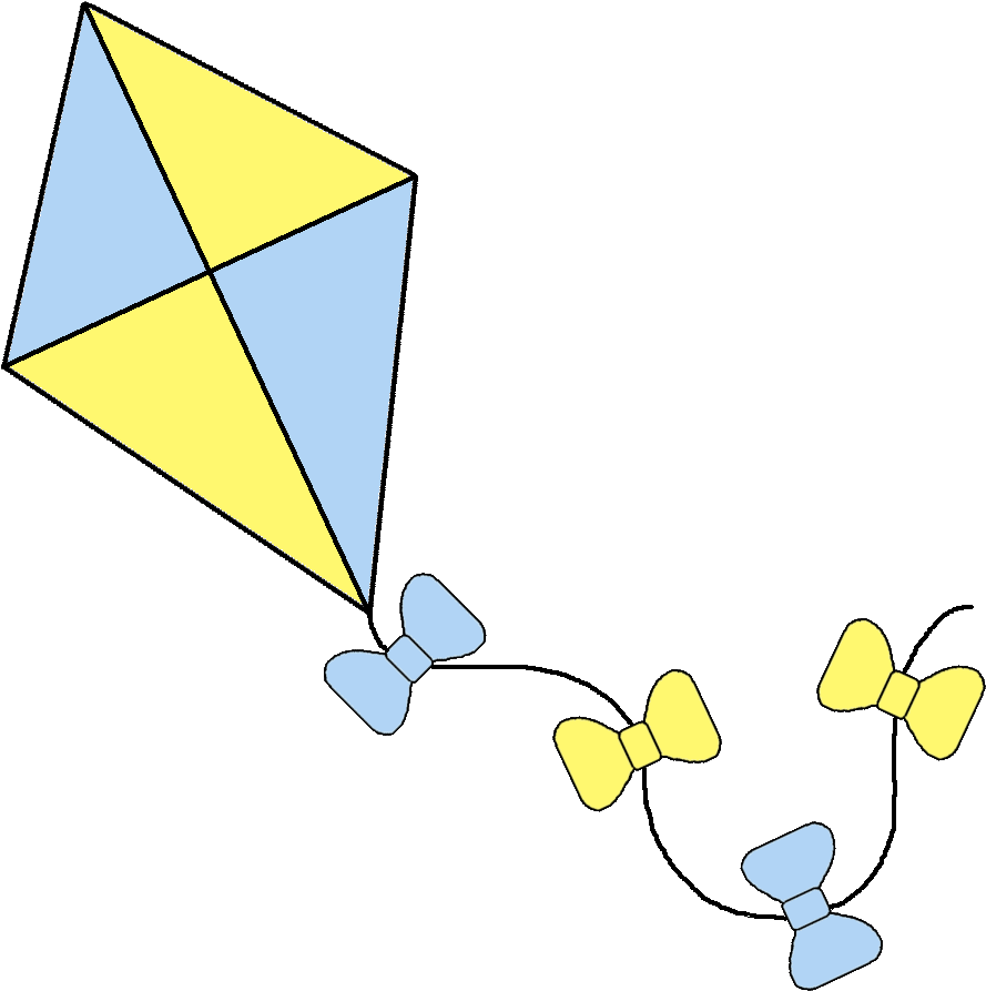 Colorful Geometric Kite Illustration PNG image
