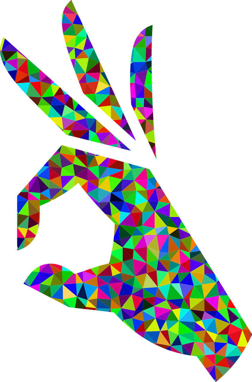 Colorful Geometric Rabbit Art PNG image