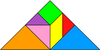 Colorful Geometric Triangle Puzzle PNG image