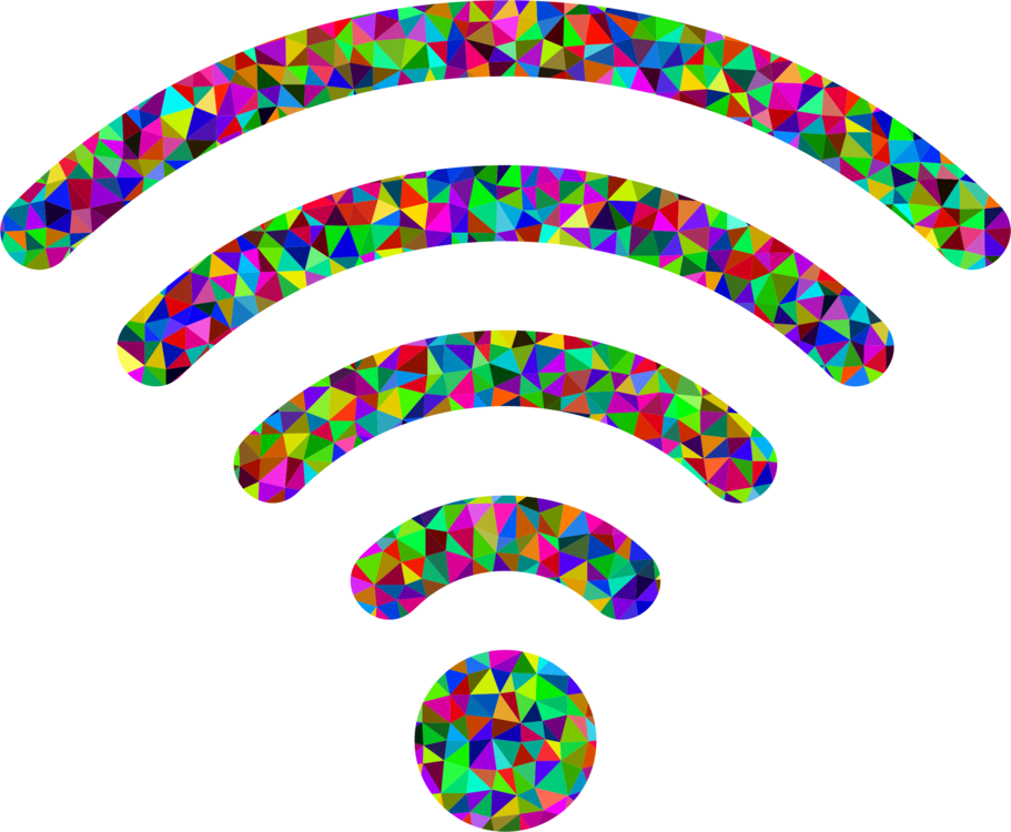 Colorful Geometric Wi Fi Symbol PNG image