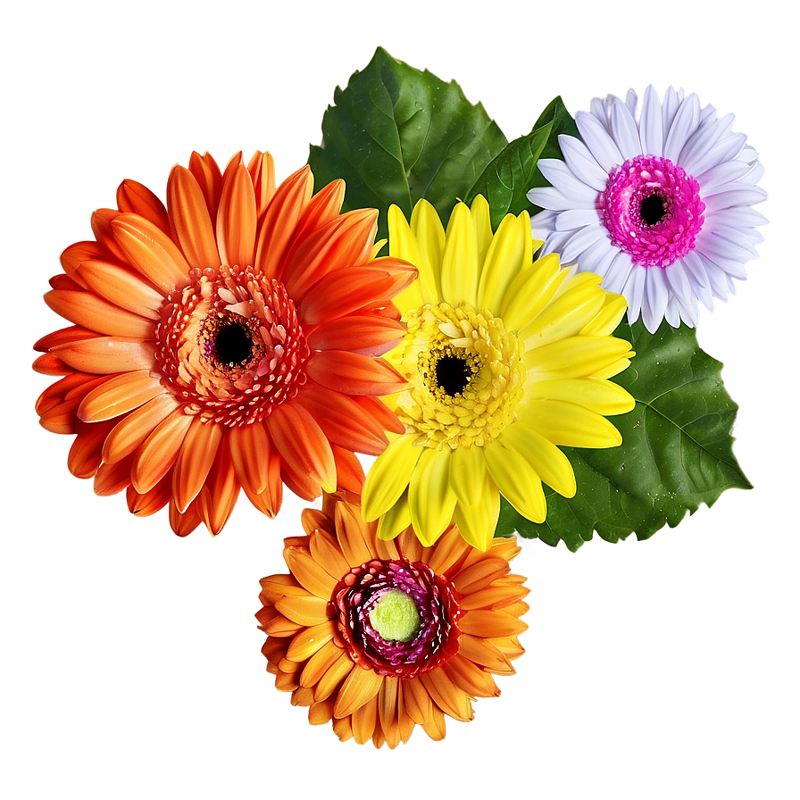 Colorful Gerbera Daisies Png 04292024 PNG image