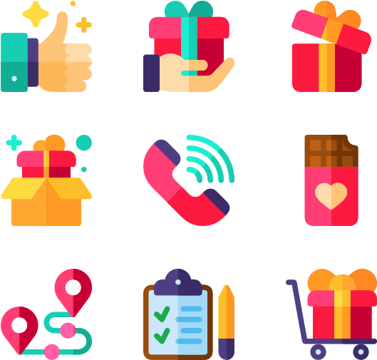 Colorful_ Gift_ Icons_ Set PNG image