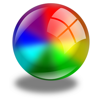 Colorful Glass Sphere Abstract PNG image