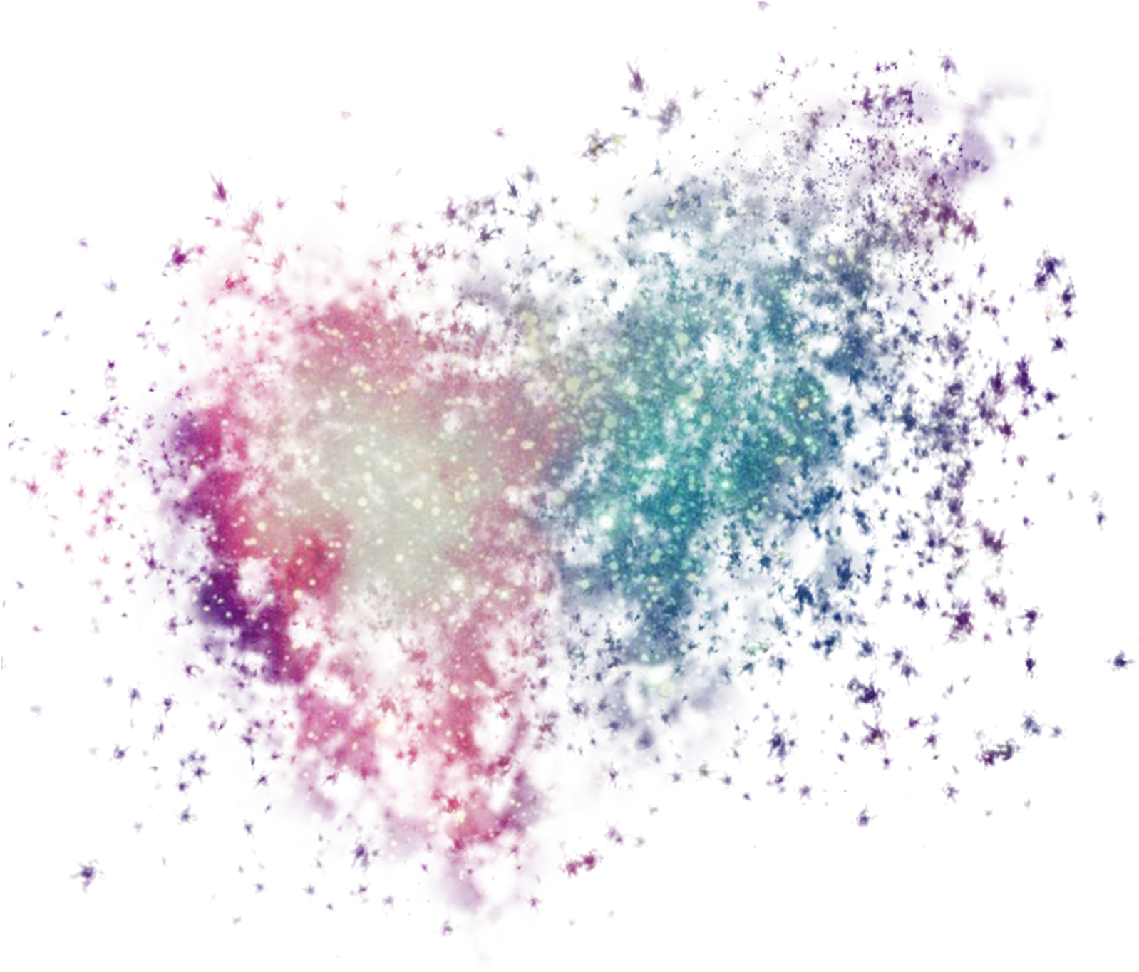 Colorful Glitter Explosion Sticker PNG image