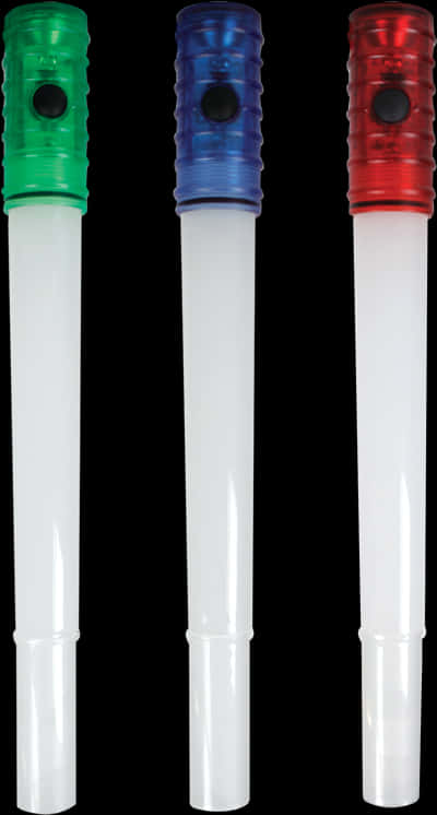 Colorful Glow Sticks Black Background PNG image