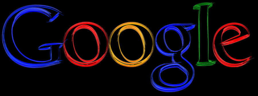 Colorful Google Logo Neon Effect PNG image