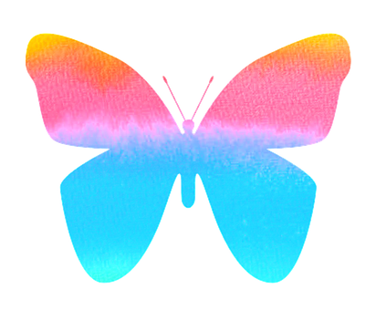 Colorful Gradient Butterfly Graphic PNG image