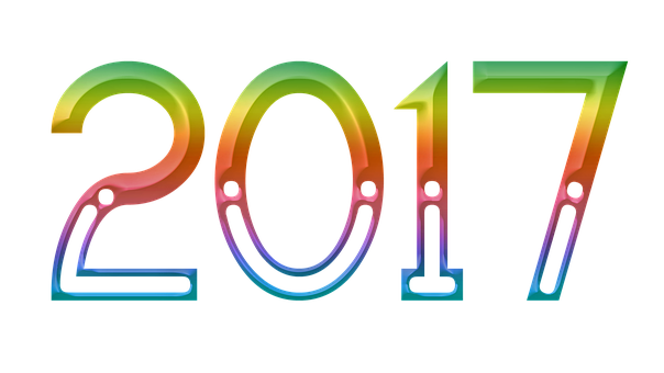 Colorful Gradient New Year2017 PNG image