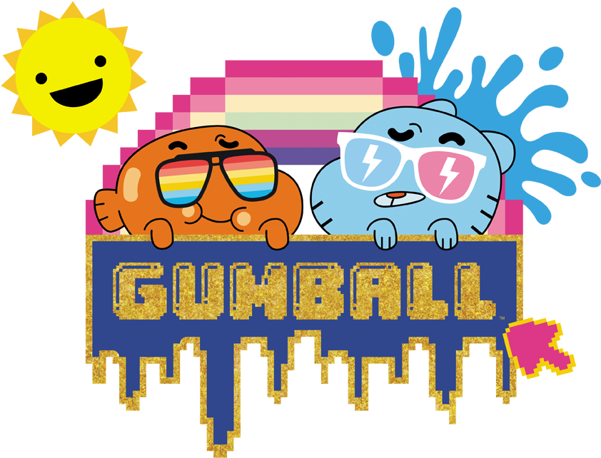 Colorful Gumball Characters Sunshine PNG image