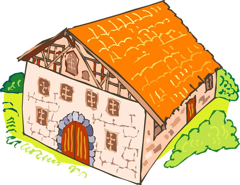 Colorful Hand Drawn Mansion PNG image