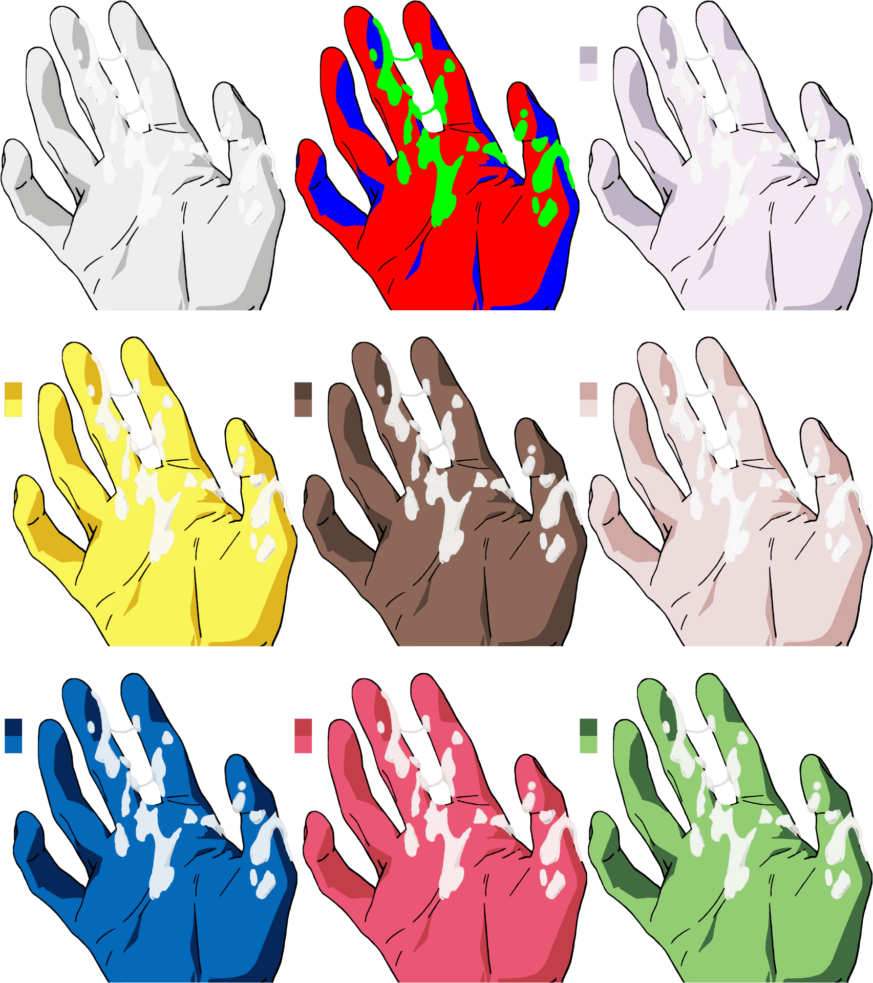 Colorful_ Handprints_ Collection PNG image