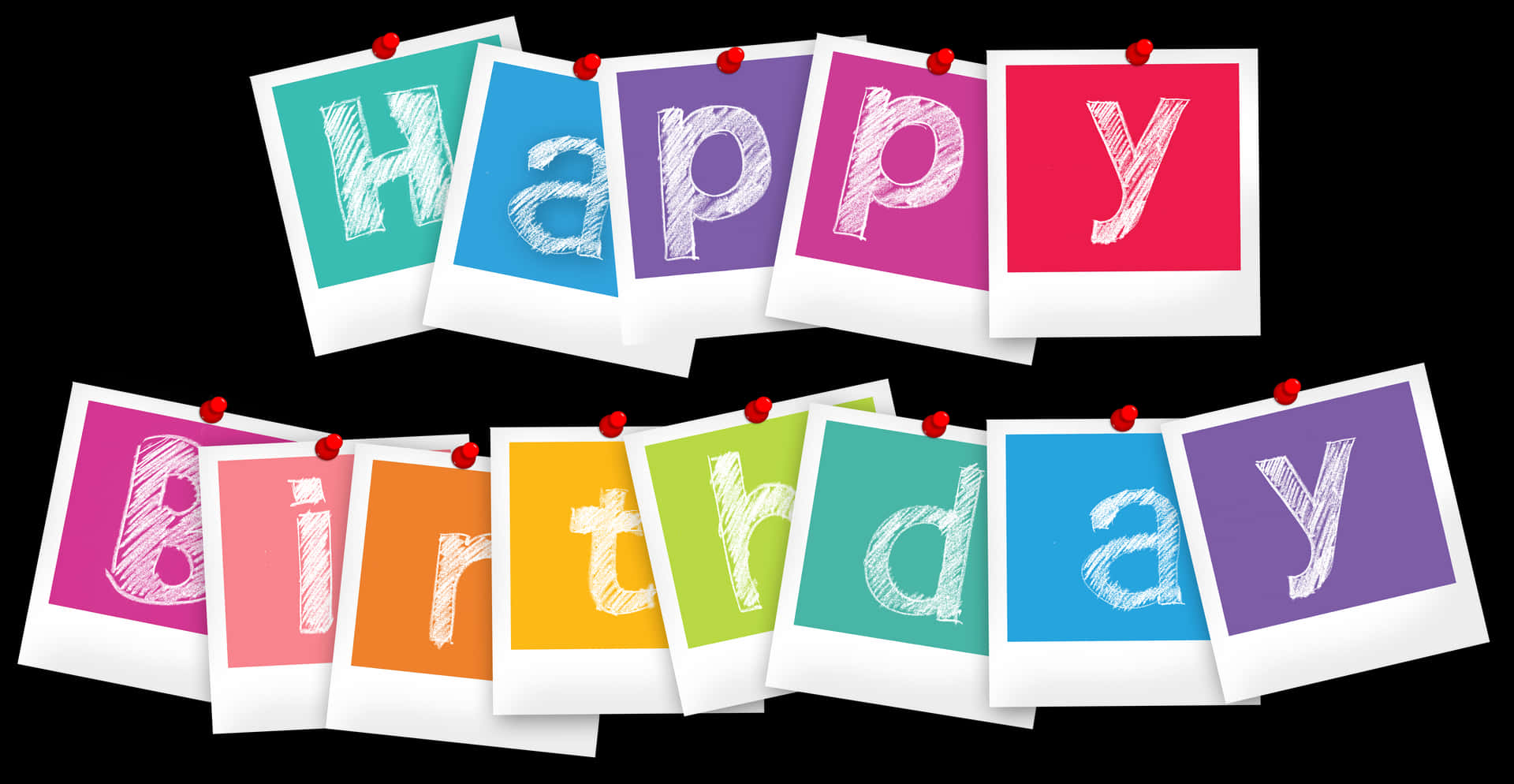 Colorful Happy Birthday Banner Image PNG image
