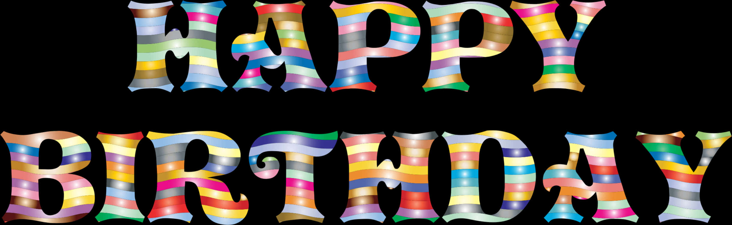 Colorful Happy Birthday Banner PNG image