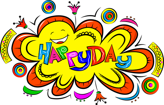 Colorful Happy Day Celebration PNG image