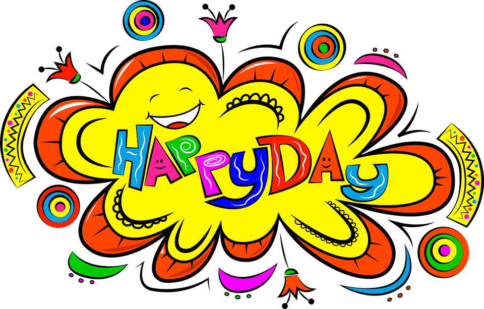 Colorful Happy Day Illustration PNG image