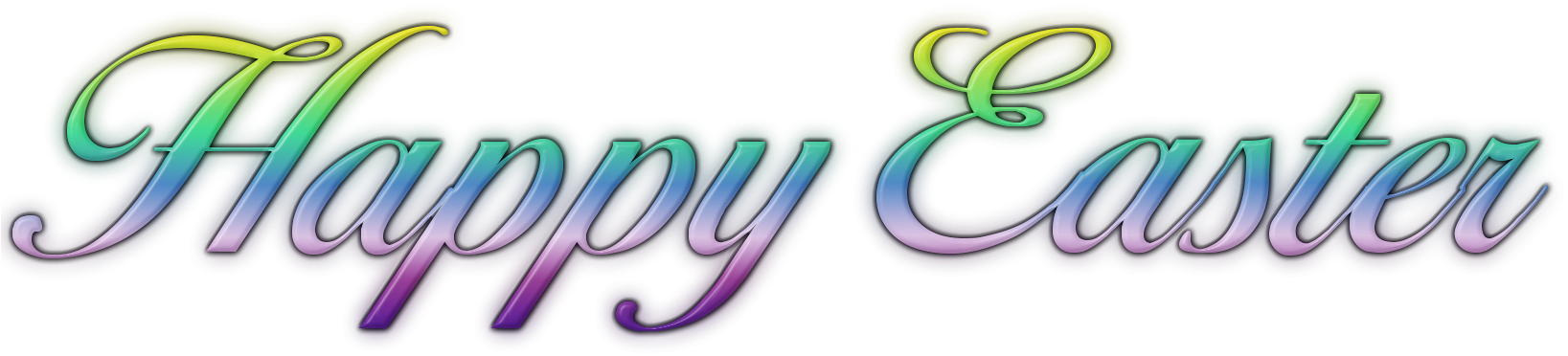Colorful Happy Easter Text Graphic PNG image
