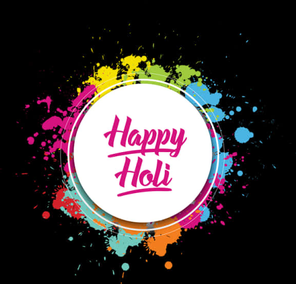 Colorful_ Happy_ Holi_ Greeting PNG image