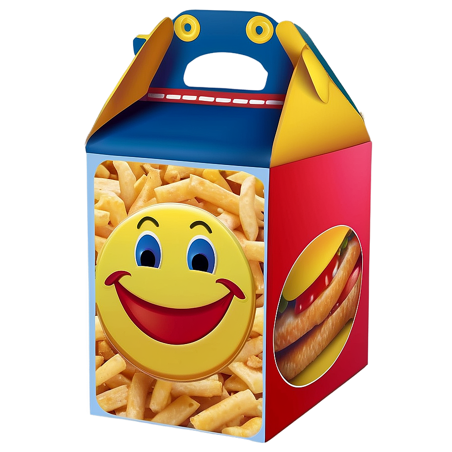 Colorful Happy Meal Box Illustration Png 06212024 PNG image