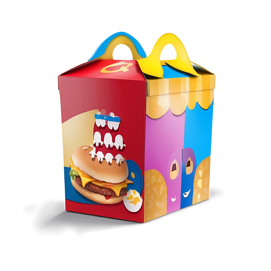 Colorful Happy Meal Box Illustration Png 82 PNG image