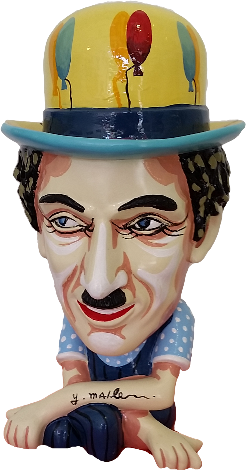 Colorful Hat Charlie Figurine PNG image