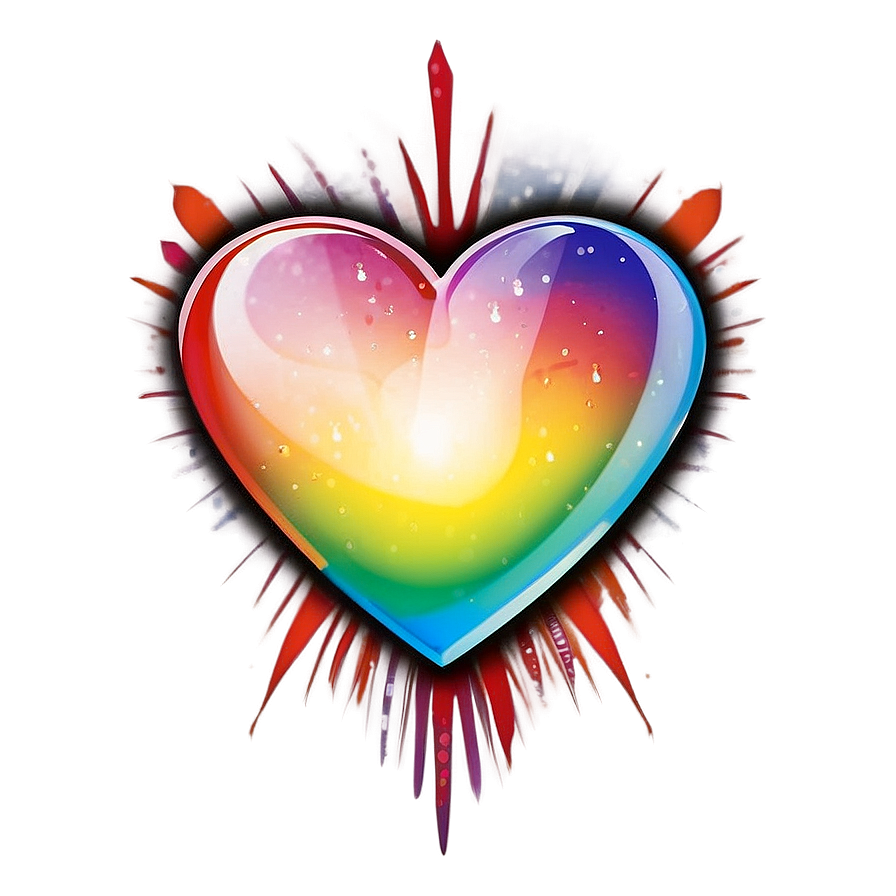 Colorful Heart Design Png Ply84 PNG image