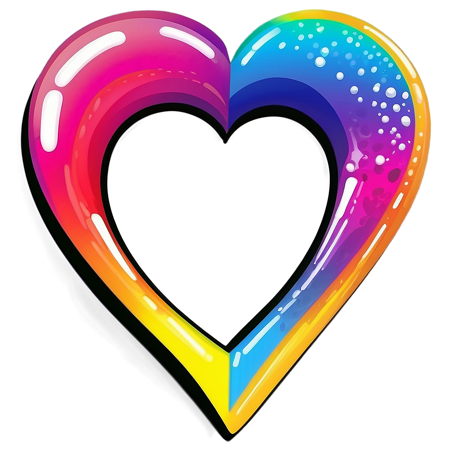 Colorful Heart Doodle Png Abc22 PNG image