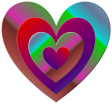 Colorful Heart Nesting Design PNG image