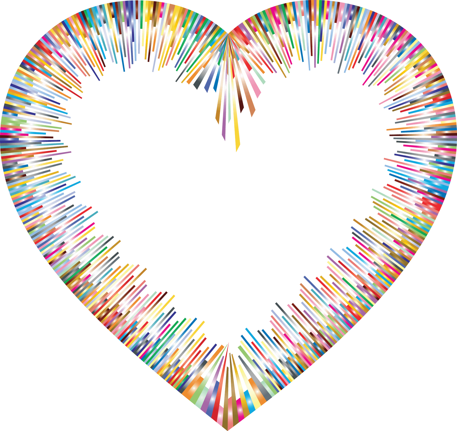 Colorful Heart Spectrum PNG image