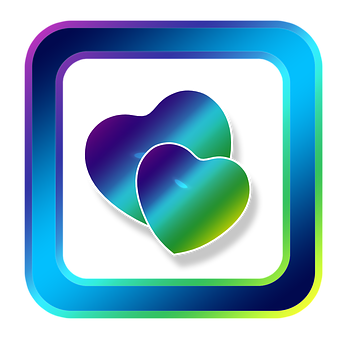 Colorful Hearts Icon PNG image