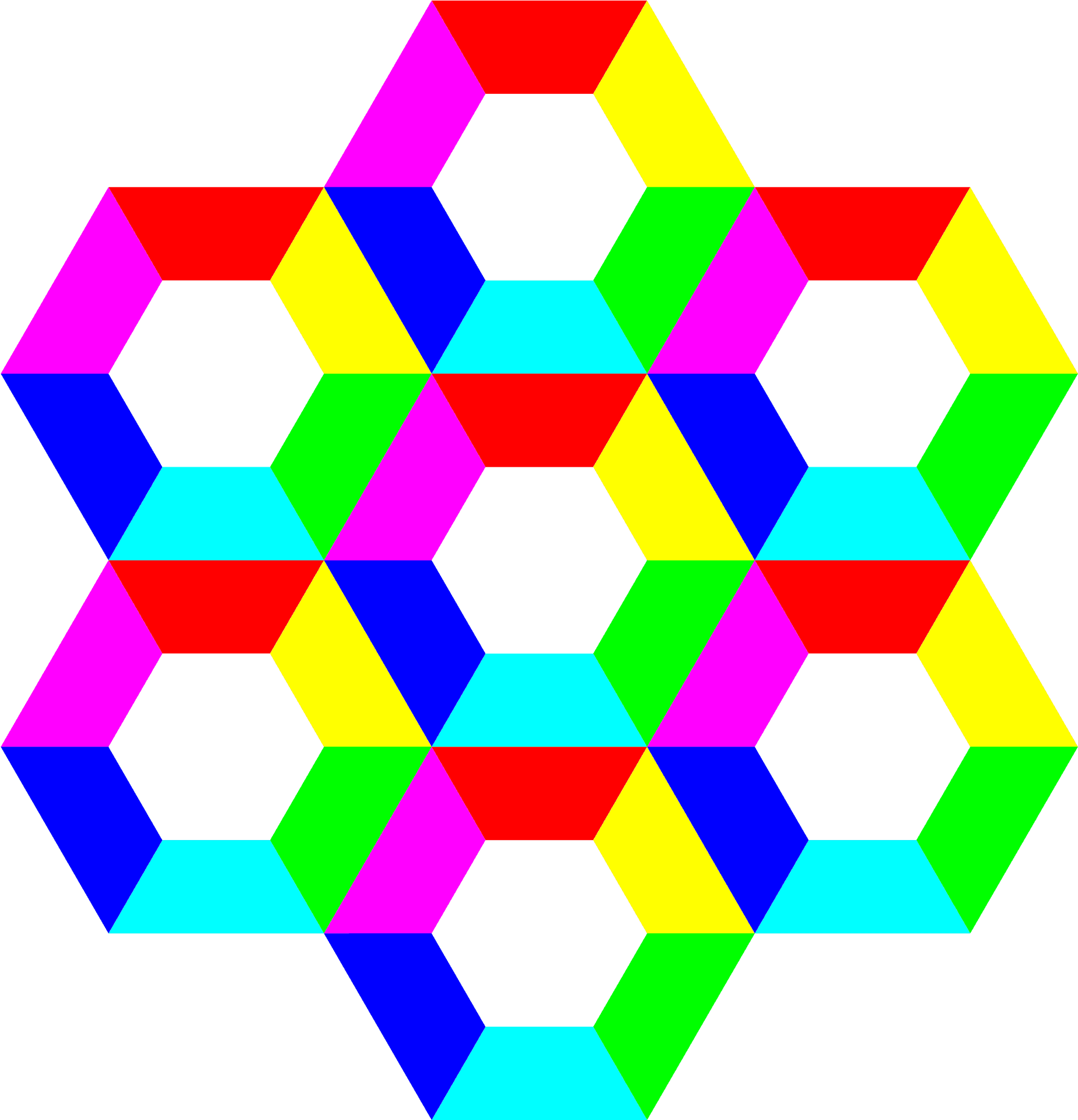 Colorful Hexagon Pattern PNG image